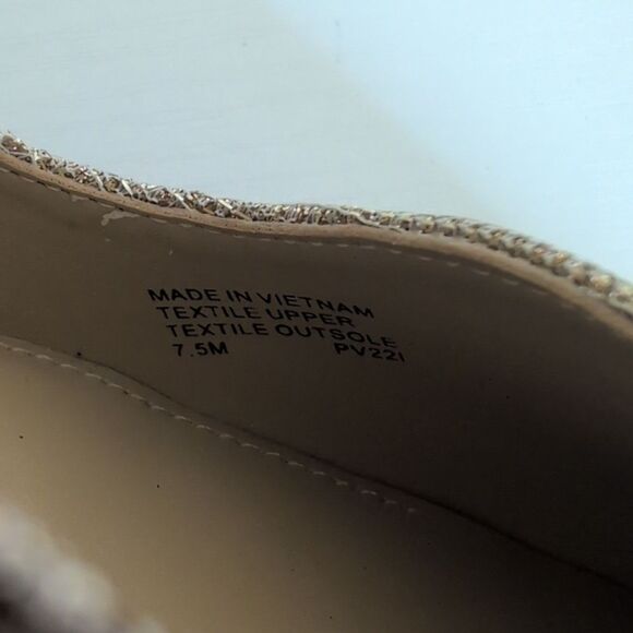 Michael Kors 7.5 Alina Flex Pump Pale Gold Glitter Chain Mesh Heels, NEW - Picture 11 of 11